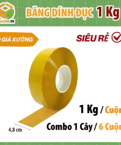 Băng Dính Đục 1Kg – Bản 4.8cm Siêu Dính | Giá Tốt Tại Hà Nội