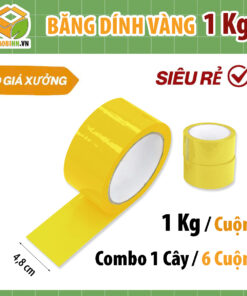 Băng Dính Vàng 1Kg – Bản 4.8cm Siêu Dính | Giá Tốt Tại Hà Nội