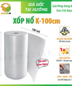 Xốp Nổ Gói Hàng - Cuộn 1mx100m - Bóng Khí Chống Sốc Hàng Loại 1 Giá Tốt Tại Hà Nội