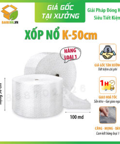 Xốp Nổ Gói Hàng - Cuộn 50cmx100m - Bóng Khí Chống Sốc Hàng Loại 1 Giá Tốt Tại Hà Nội